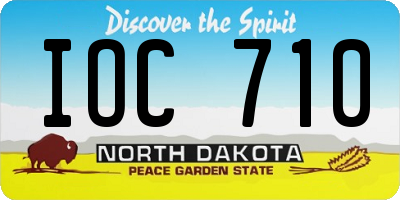 ND license plate IOC710