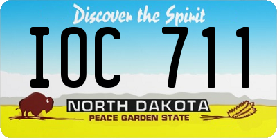ND license plate IOC711