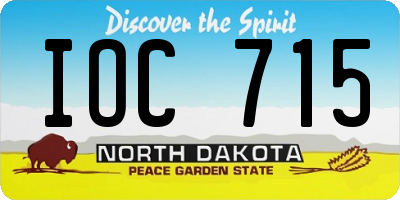 ND license plate IOC715