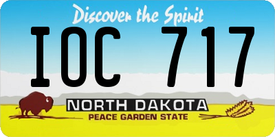 ND license plate IOC717