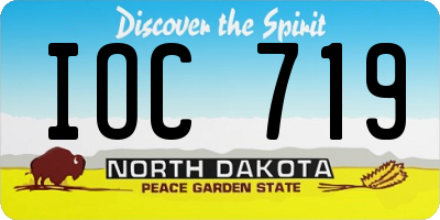 ND license plate IOC719