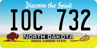 ND license plate IOC732