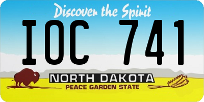 ND license plate IOC741