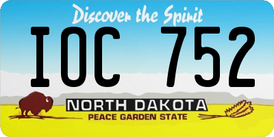 ND license plate IOC752