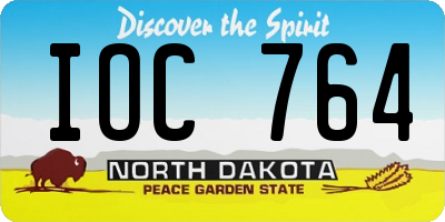 ND license plate IOC764