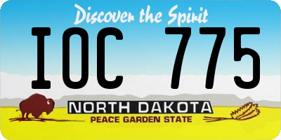 ND license plate IOC775