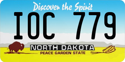 ND license plate IOC779