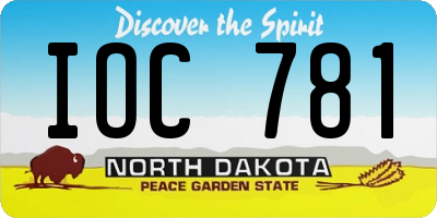 ND license plate IOC781