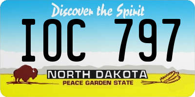 ND license plate IOC797