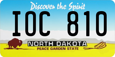 ND license plate IOC810