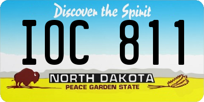 ND license plate IOC811