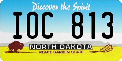 ND license plate IOC813