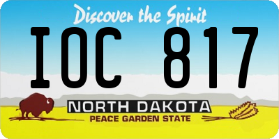 ND license plate IOC817
