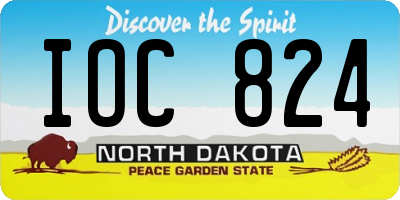 ND license plate IOC824