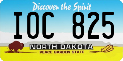 ND license plate IOC825