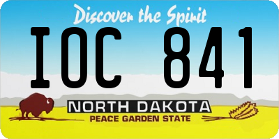 ND license plate IOC841