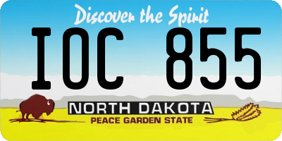 ND license plate IOC855