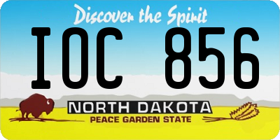 ND license plate IOC856