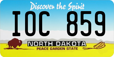 ND license plate IOC859