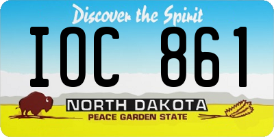 ND license plate IOC861