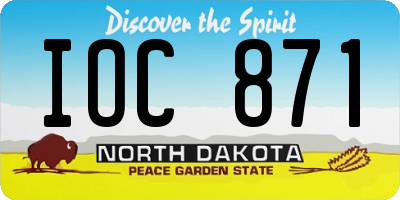 ND license plate IOC871