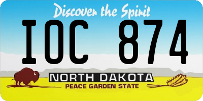 ND license plate IOC874