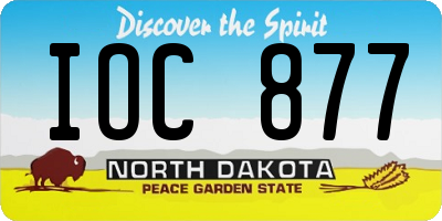 ND license plate IOC877