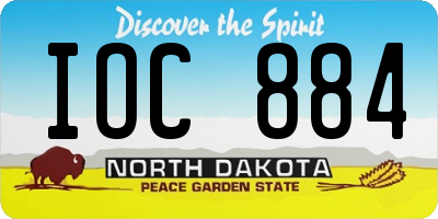 ND license plate IOC884