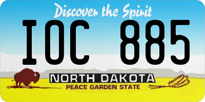 ND license plate IOC885