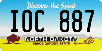 ND license plate IOC887