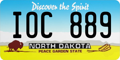 ND license plate IOC889