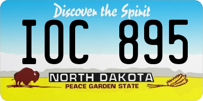 ND license plate IOC895