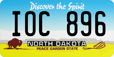 ND license plate IOC896