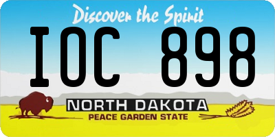 ND license plate IOC898