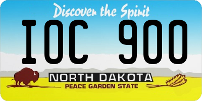 ND license plate IOC900