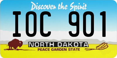 ND license plate IOC901