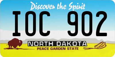 ND license plate IOC902