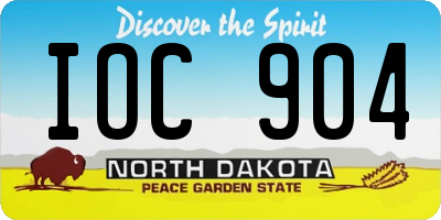 ND license plate IOC904