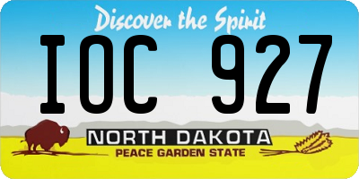 ND license plate IOC927
