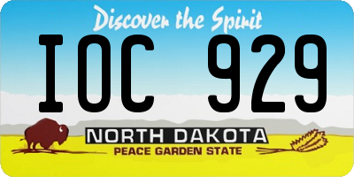 ND license plate IOC929