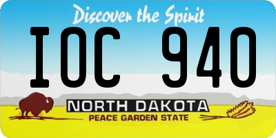 ND license plate IOC940
