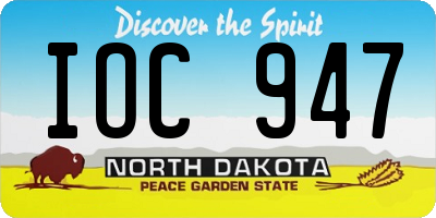 ND license plate IOC947