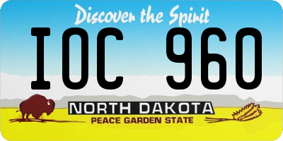 ND license plate IOC960