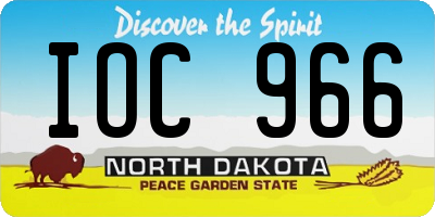 ND license plate IOC966