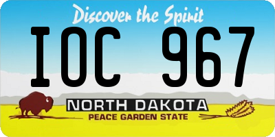 ND license plate IOC967