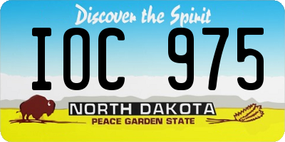 ND license plate IOC975
