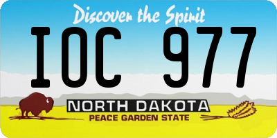 ND license plate IOC977