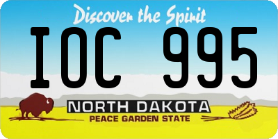 ND license plate IOC995