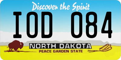 ND license plate IOD084