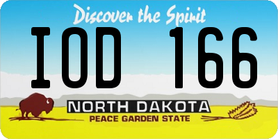 ND license plate IOD166